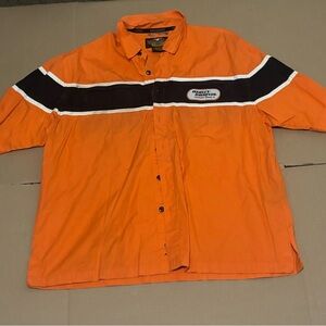 Harley-Davidson Orange Button-Up Shirt